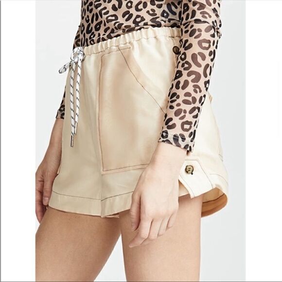 Ganni solid organza delicate fabric shorts size EU40/ US Large, NWT - Picture 2 of 13